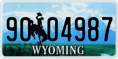 WY license plate 9004987