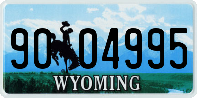 WY license plate 9004995
