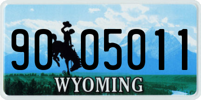 WY license plate 9005011