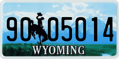 WY license plate 9005014