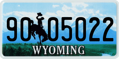 WY license plate 9005022