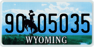 WY license plate 9005035