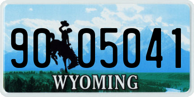 WY license plate 9005041