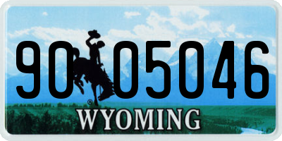 WY license plate 9005046