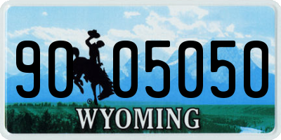 WY license plate 9005050