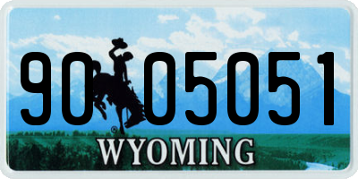 WY license plate 9005051
