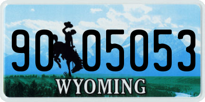 WY license plate 9005053