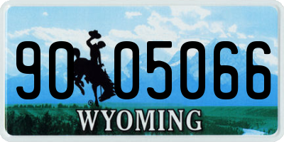 WY license plate 9005066