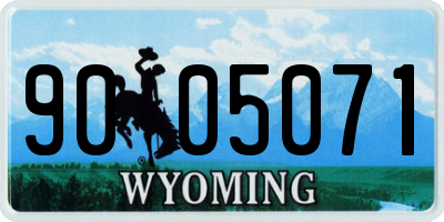 WY license plate 9005071