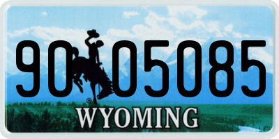 WY license plate 9005085