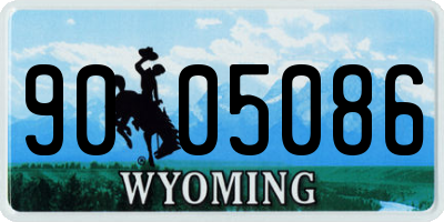 WY license plate 9005086