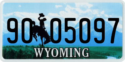 WY license plate 9005097