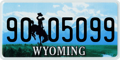 WY license plate 9005099