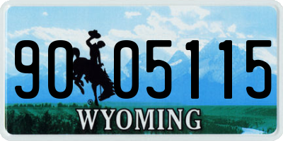 WY license plate 9005115