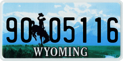 WY license plate 9005116