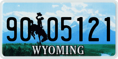 WY license plate 9005121