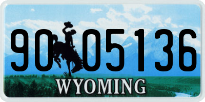 WY license plate 9005136