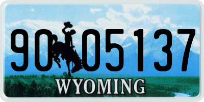 WY license plate 9005137