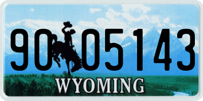 WY license plate 9005143