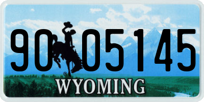WY license plate 9005145