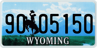 WY license plate 9005150
