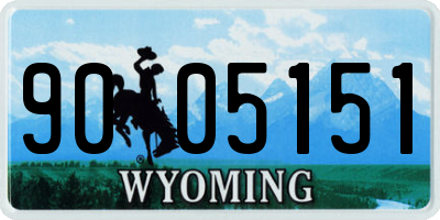 WY license plate 9005151