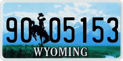 WY license plate 9005153