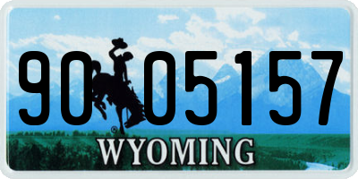 WY license plate 9005157