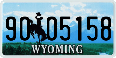 WY license plate 9005158