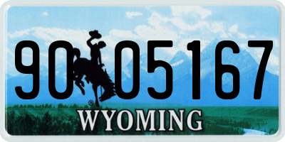 WY license plate 9005167
