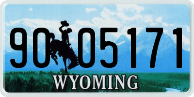 WY license plate 9005171