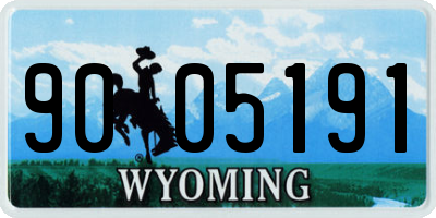 WY license plate 9005191