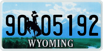 WY license plate 9005192