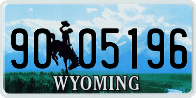 WY license plate 9005196