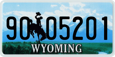 WY license plate 9005201