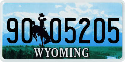 WY license plate 9005205