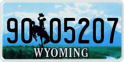WY license plate 9005207