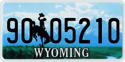 WY license plate 9005210