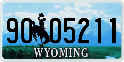 WY license plate 9005211