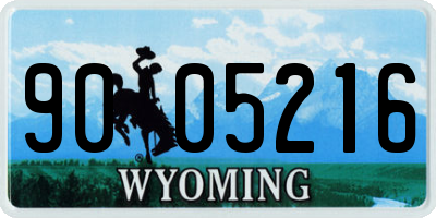 WY license plate 9005216