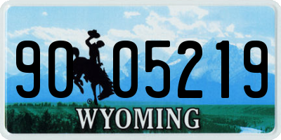 WY license plate 9005219