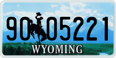 WY license plate 9005221
