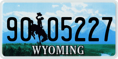 WY license plate 9005227