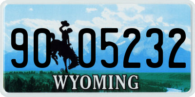 WY license plate 9005232