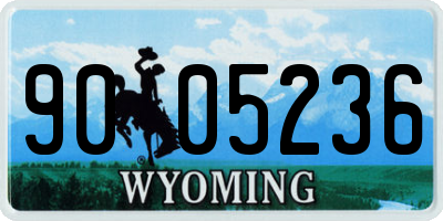 WY license plate 9005236