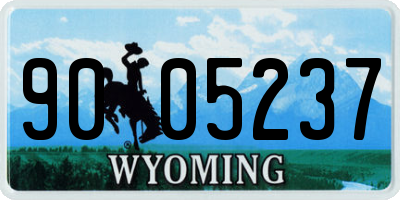 WY license plate 9005237
