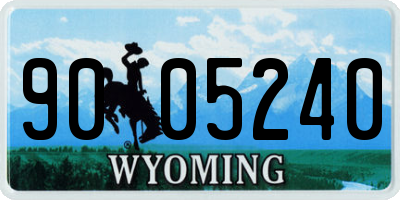 WY license plate 9005240