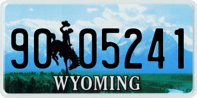 WY license plate 9005241