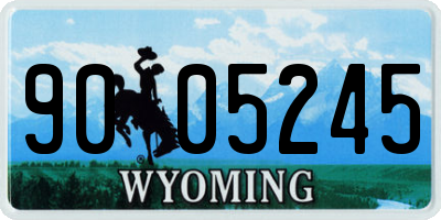 WY license plate 9005245