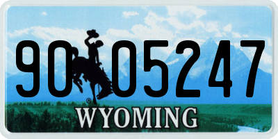 WY license plate 9005247